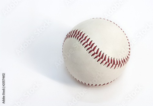 Baseball ball on white isolated