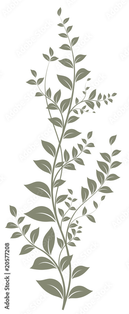 tree shape green branch and white background decoration tree shape green branch and white background decoration