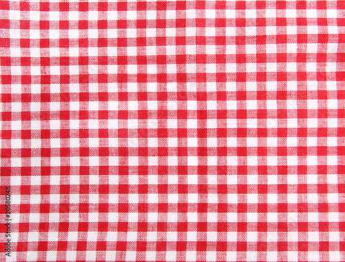 Seamless table cloth, with red and white squares