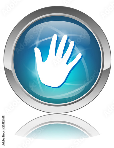 HANDPRINT web button (vector quit exit internet symbol)
