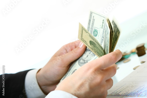hands hold money
