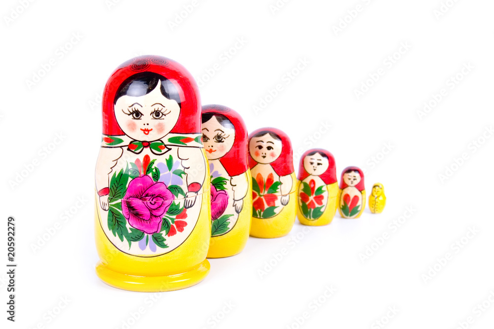 Group of Russian nesting dolls Group of Russian nesting dolls