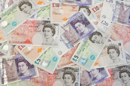 British Sterling Pound Notes photo