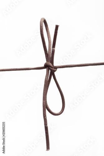 Close up shot of a rope with a knot