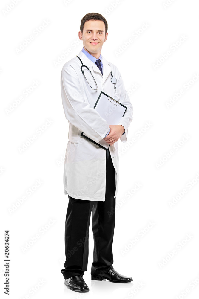 A medical doctor isolated on white background A medical doctor isolated on white background