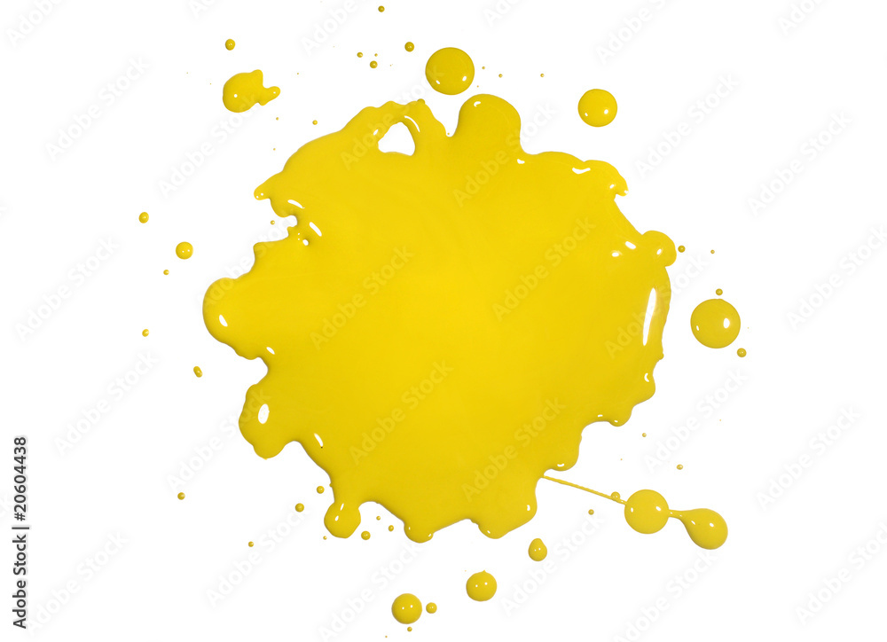 Naklejka premium Yellow Paint Splatter