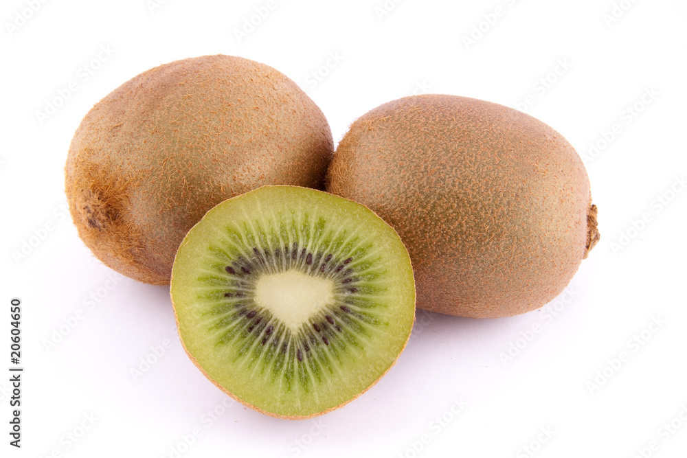 kiwi isolated on a white background kiwi isolated on a white background