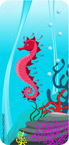 Vector illustration of the seabed