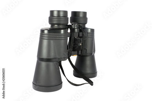 Binoculars on white background
