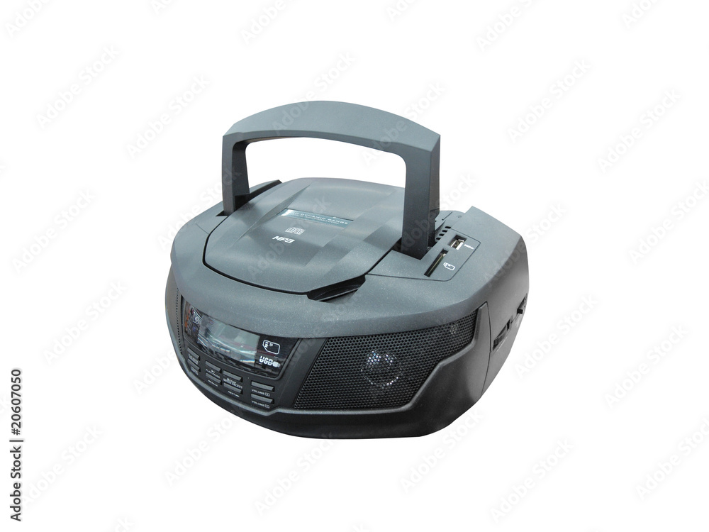 Fototapeta premium Portable radio cassette recorder with CD/MP3 player