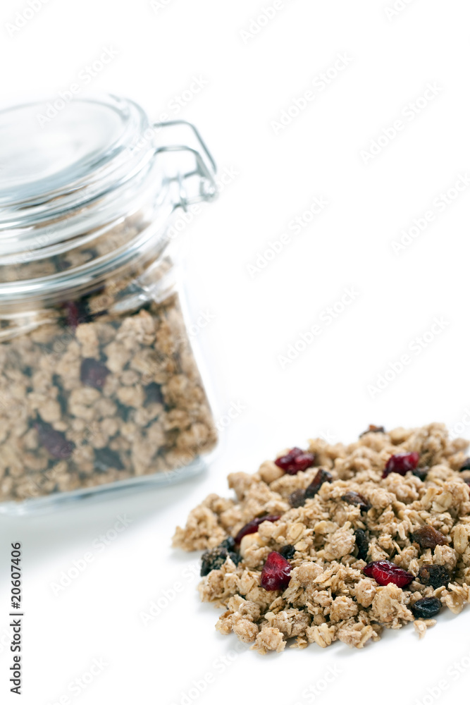muesli in glass jar muesli in glass jar