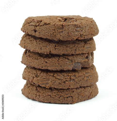 Double chocolate sugar free cookies stack
