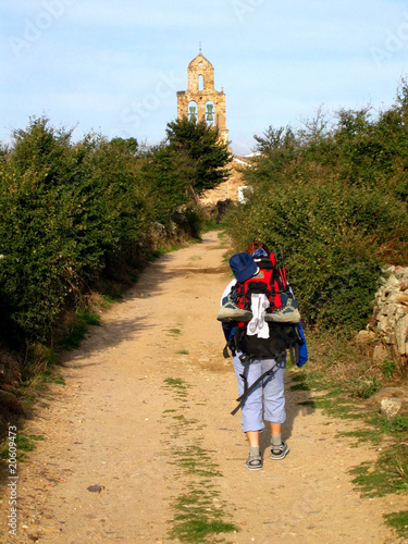 Pilgrim on the Camino de Santiago
