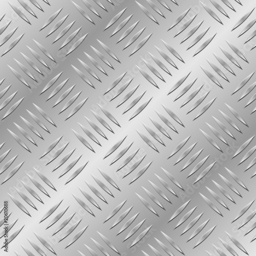 Diamond metal plate seamless vector pattern.