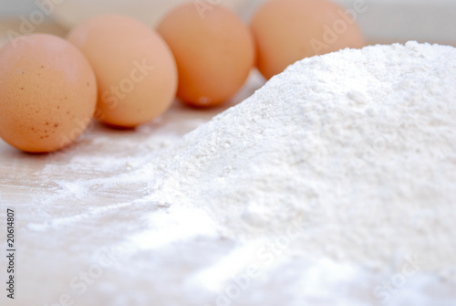 Eggs and flour