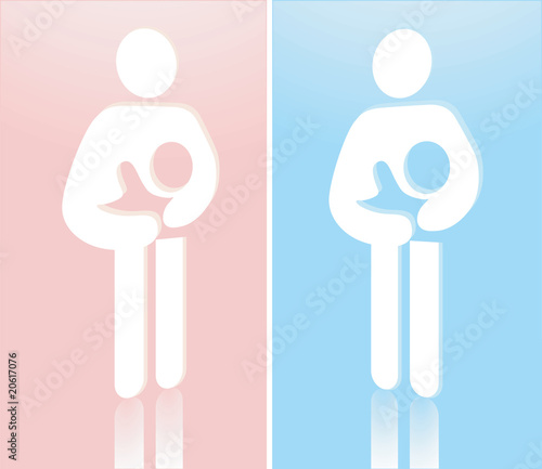Eltern und zwei Babys