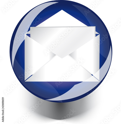 pulsante blu mail