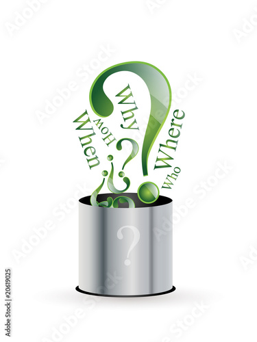 question marks bin