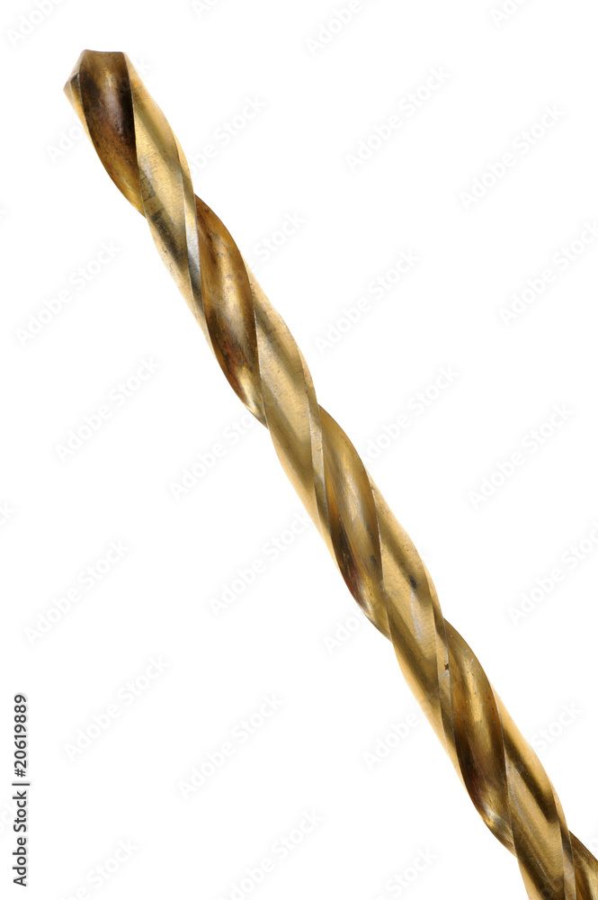 Drill bit. Isolated on white