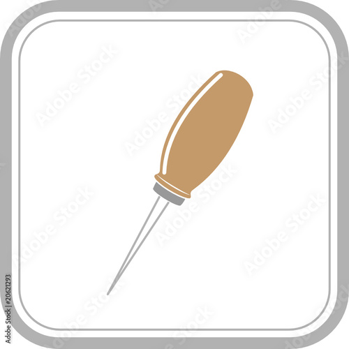 vector icon of awl