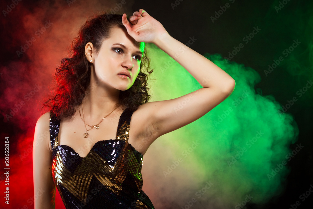 Naklejka premium Beautiful lady