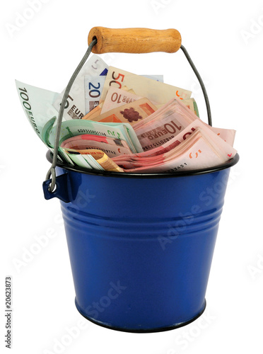 Euro in the bucket