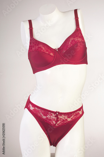 Mannequin with lingerie on neutral background