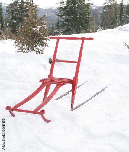 Traditional Scandianvian kicksled
