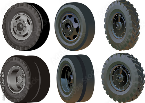 truck wheels set
