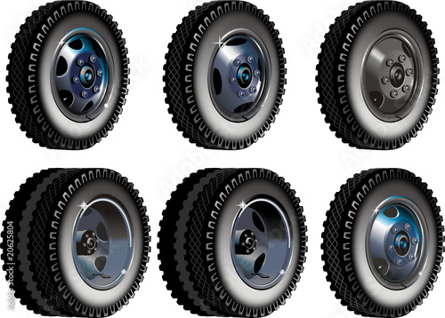 truck wheels set