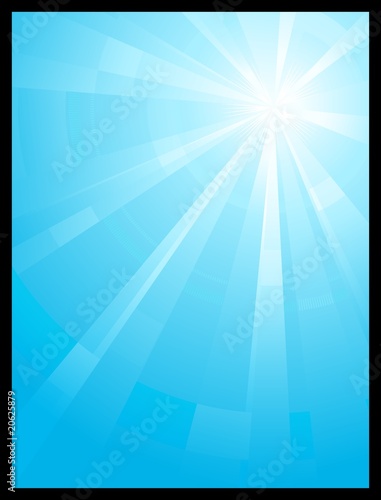 Blue vertical assymetric light burst