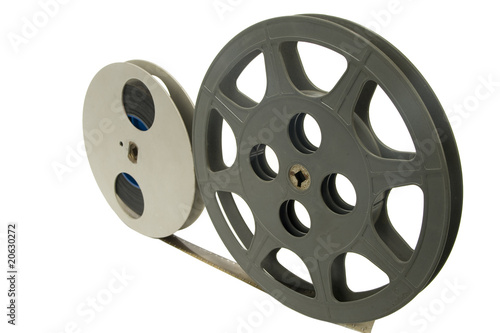 film reels isolated on white