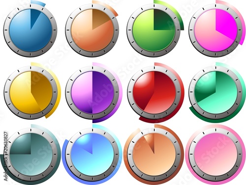 Orologi Minuti-Minute Clock-Horloge Minutes-Vector
