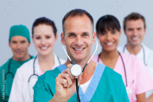 Portrait of an enthusiastic medical team