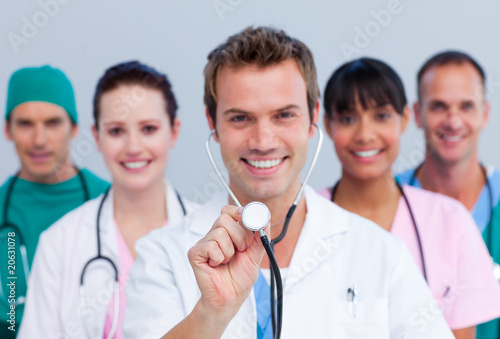 Portrait of a cheerful medical team