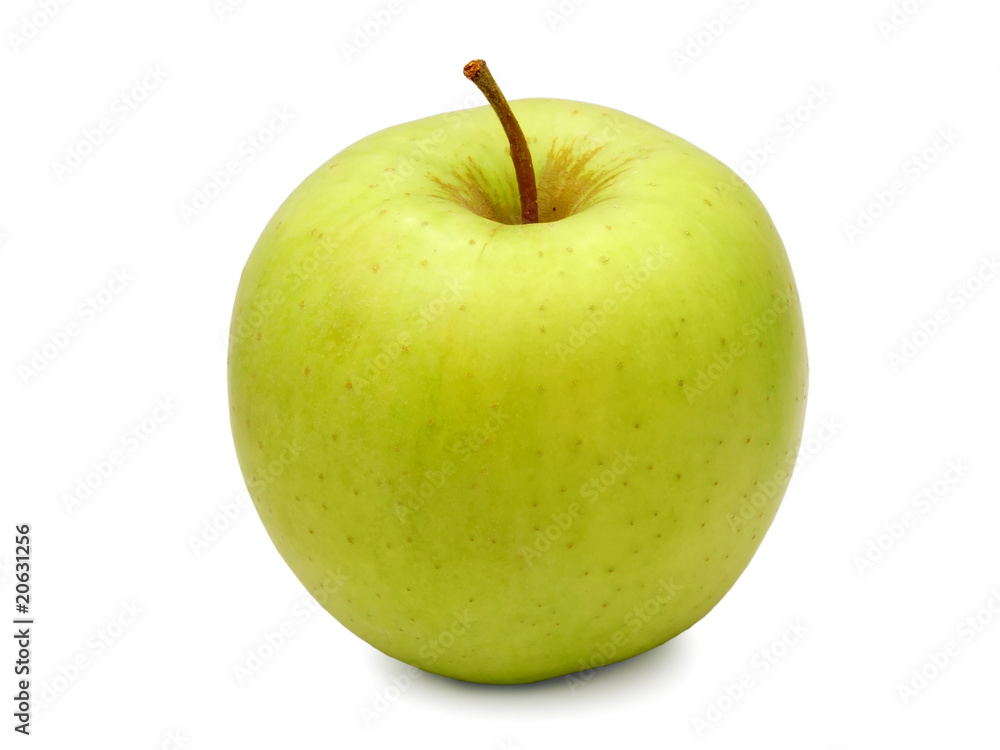 Yellow-green apples izolated on white background Yellow-green apples izolated on white background