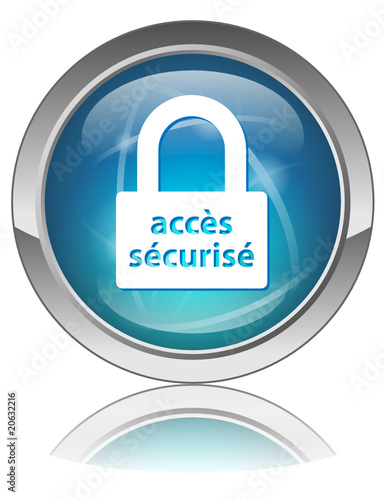 Bouton Web ACCES SECURISE (Connexion Session Sécurité Cadenas)