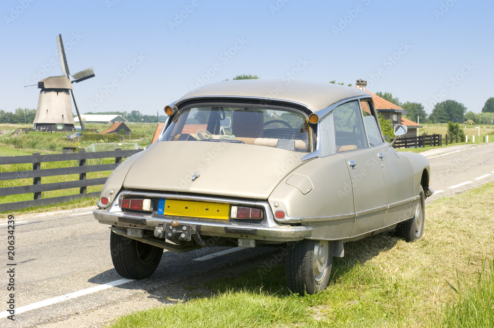 Dutch scene with a French Classic Car