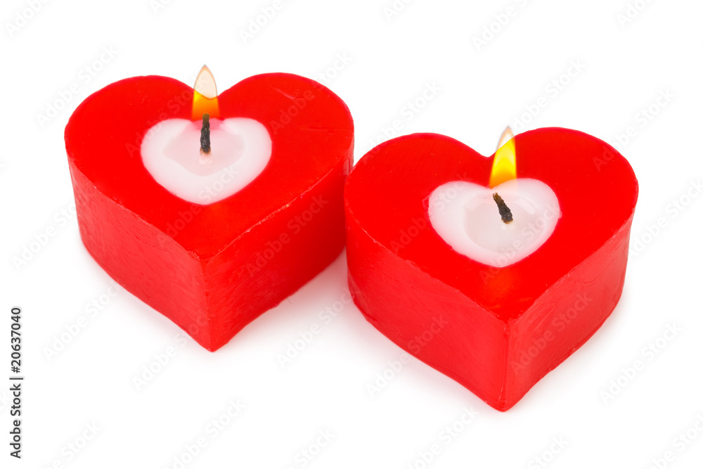 Heart shaped candles