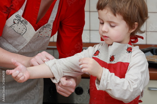 Mother and child in the kitchen
