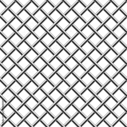 Seamless chrome braided diagonal grill