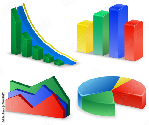 Charts and Graphs Collection. Reports set.