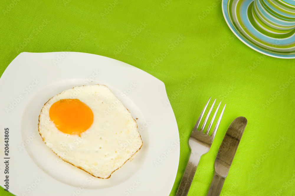 fried egg on a plate fried egg on a plate