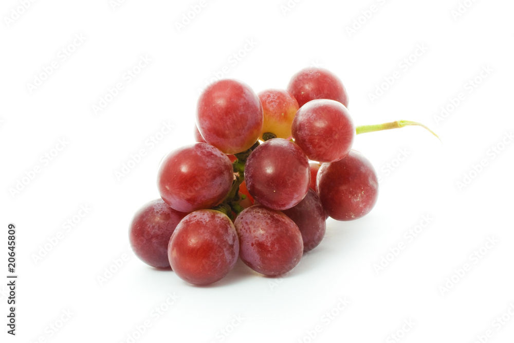 a bunch of red grape