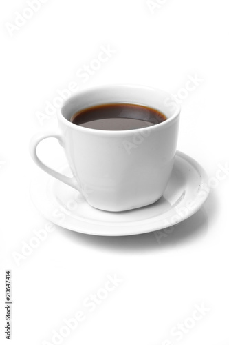 Perfect white coffee cup on white © fox17