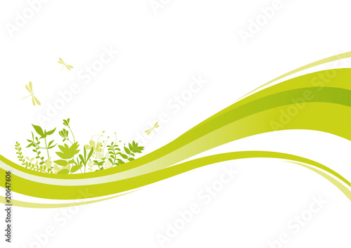 green background
