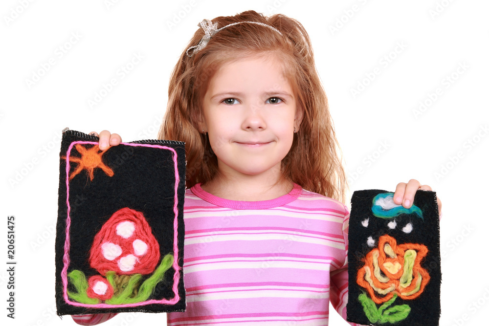 Girl with pictures