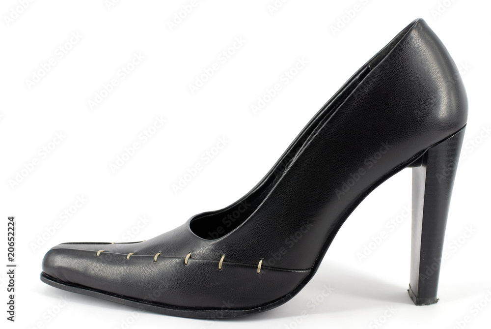 woman elegance black high heel shoe woman elegance black high heel shoe