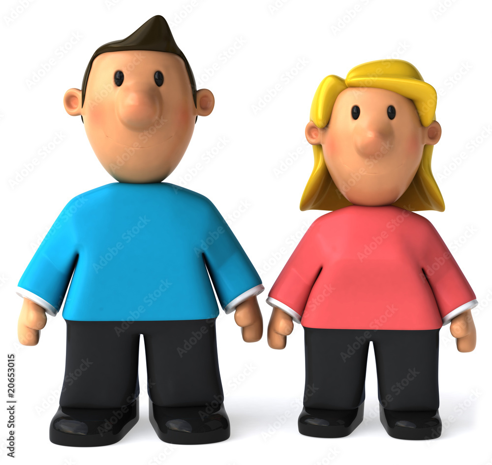 Naklejka premium Homme et femme