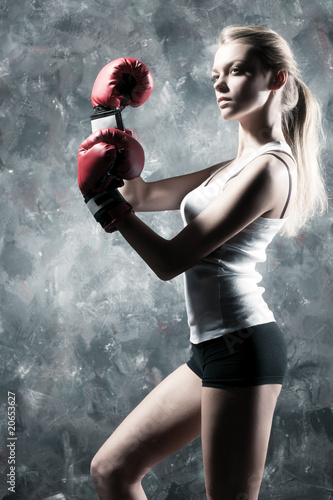 Boxer woman fashion © chaossart